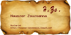 Hauszer Zsuzsanna névjegykártya